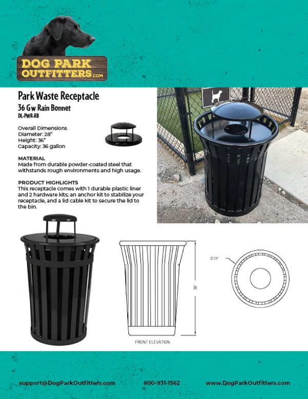 ParkWasteReceptacle RB Specs