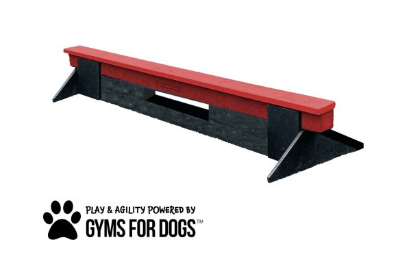 dog park equipment jump balance beam short red