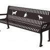 6ft3DogBench Silhouette ThermoCoated Black