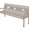 6ft3DogBench Silhouette ThermoCoated Nutmeg
