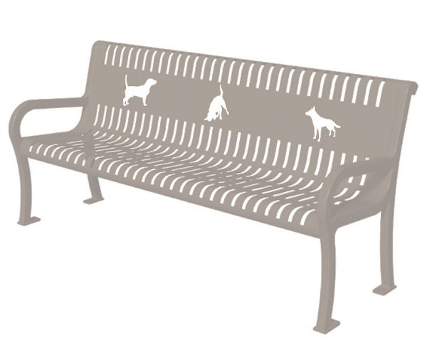 6ft3DogBench Silhouette ThermoCoated Nutmeg