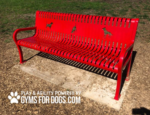 6ft3DogBench ThermoCoated Red