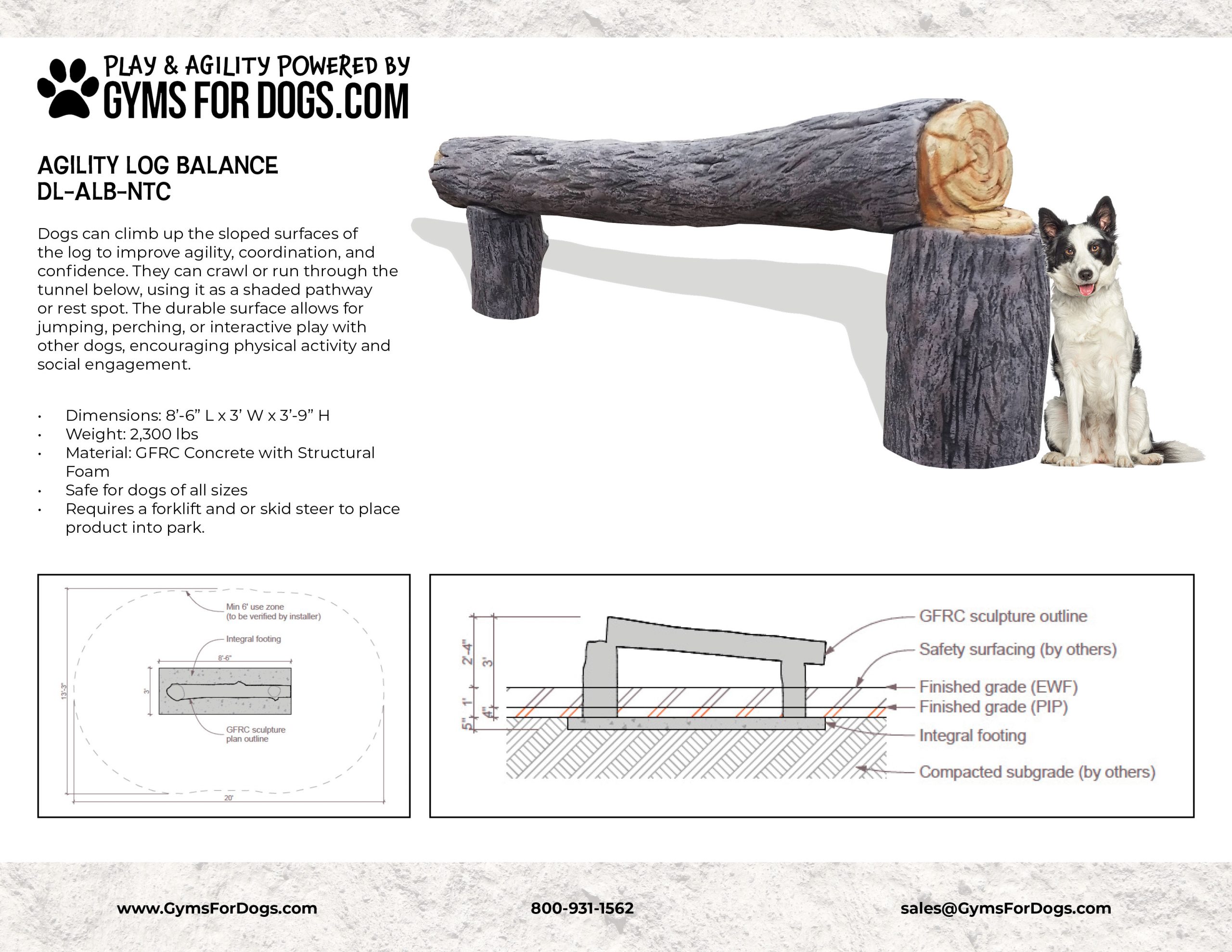 AgilityLogBalance NaturalTheme GymsForDogs