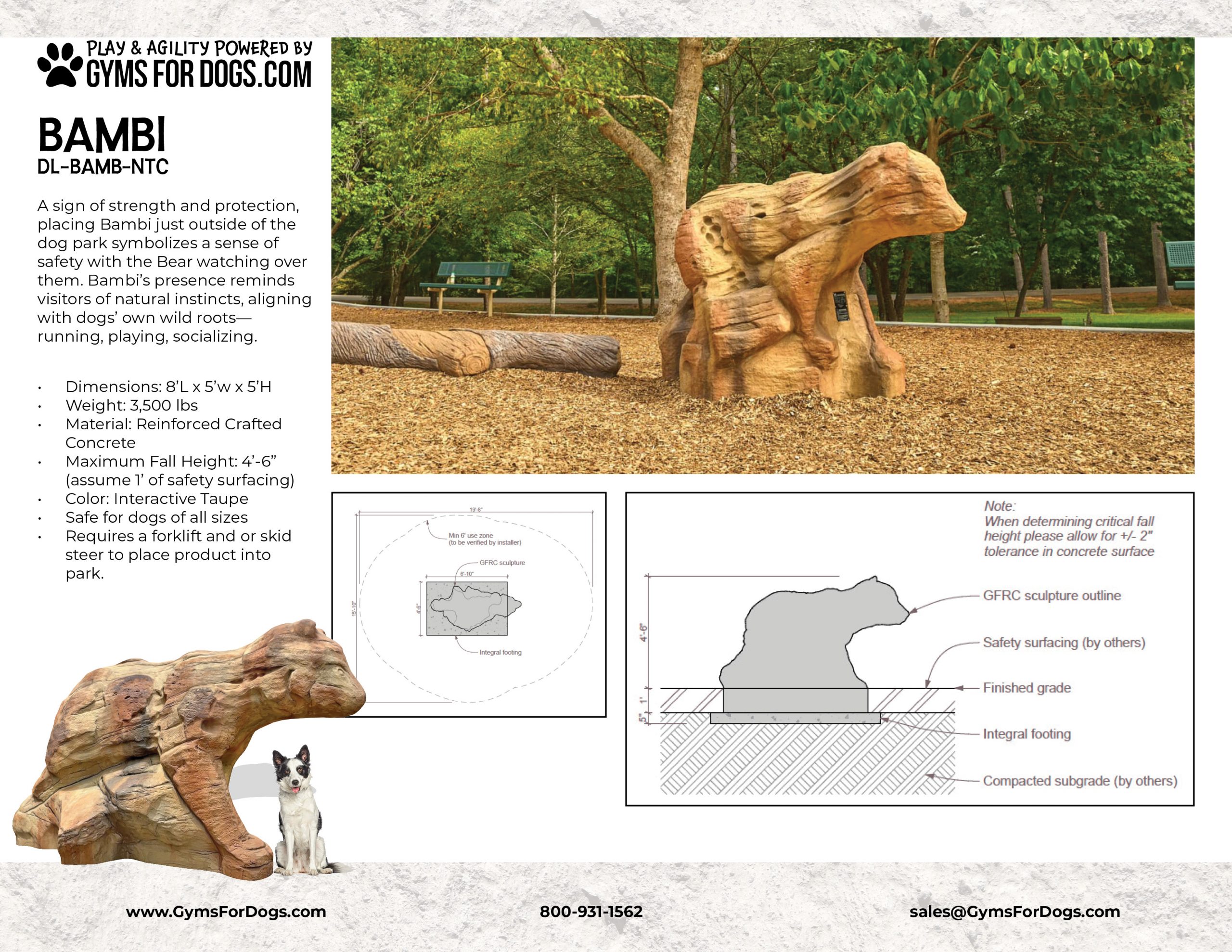 Bear NaturalTheme GymsForDogs