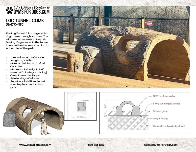 LogTunnelClimb NaturalTheme GymsForDogs