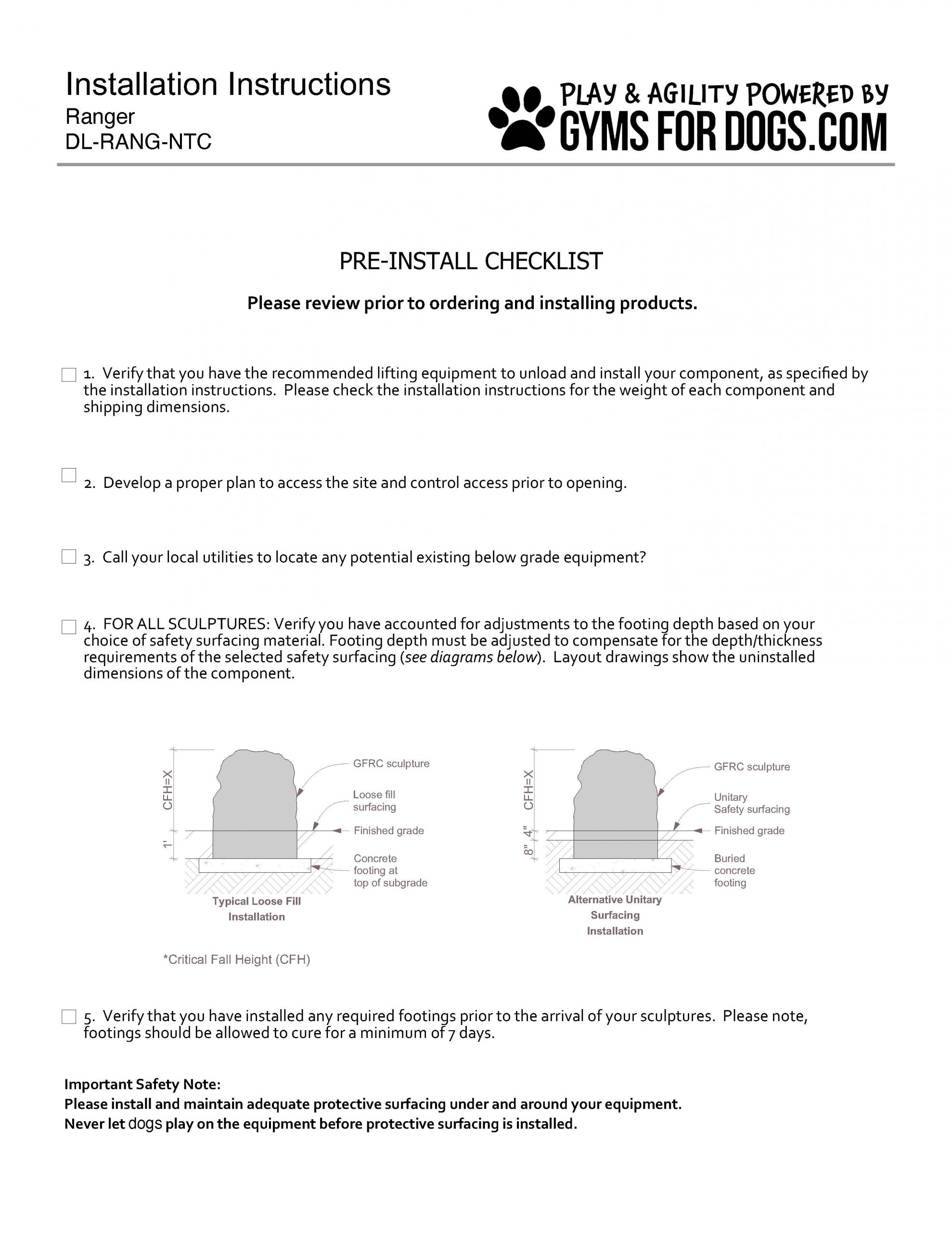 Ranger InteractivePlay Install GymsForDogs Page 2