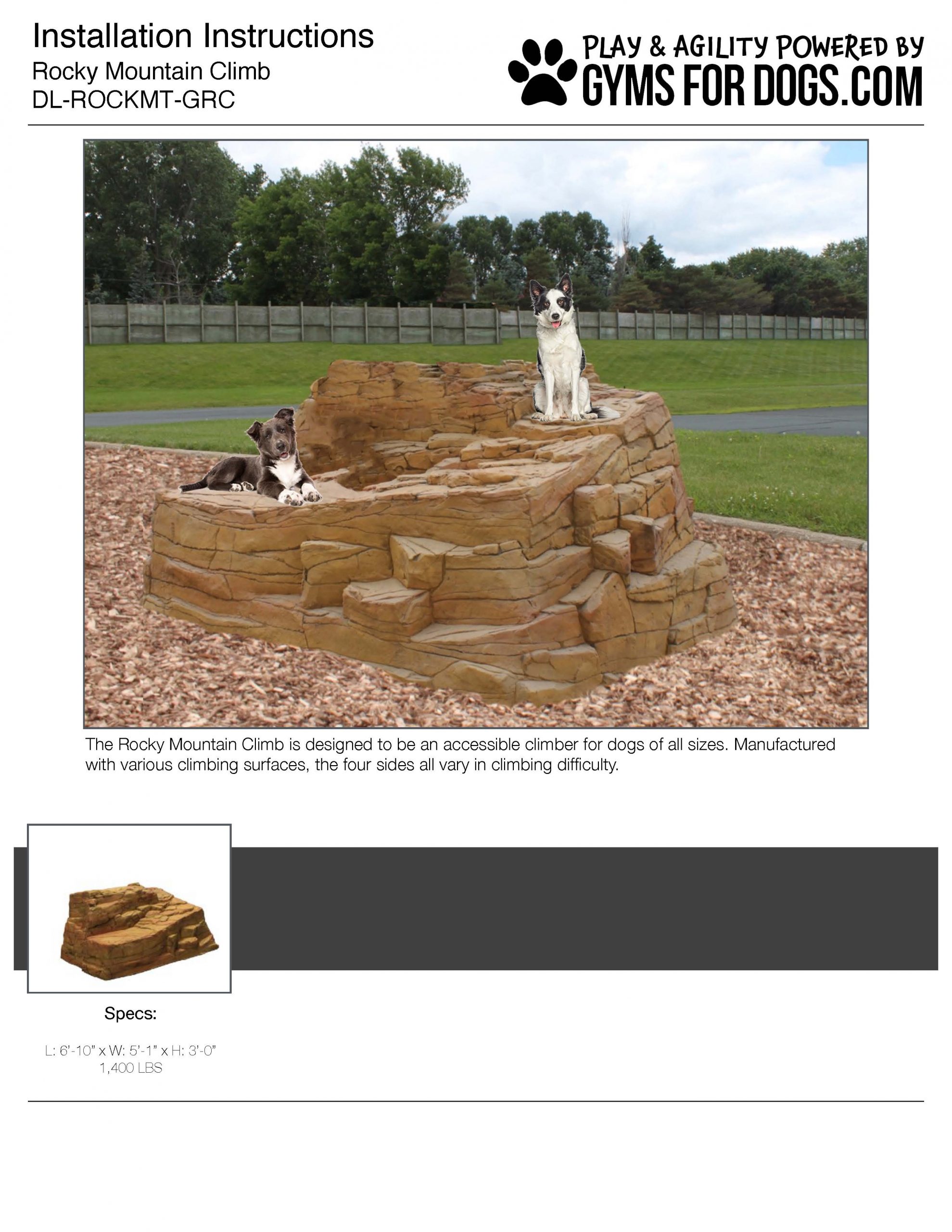 RockyMountainClimb Install GymsForDogs Page 1